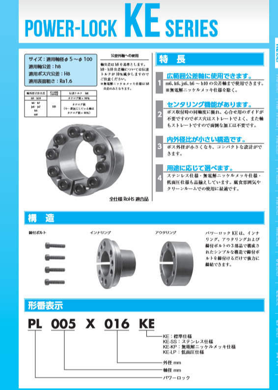 椿本动力锁型号PL080X120AD-N