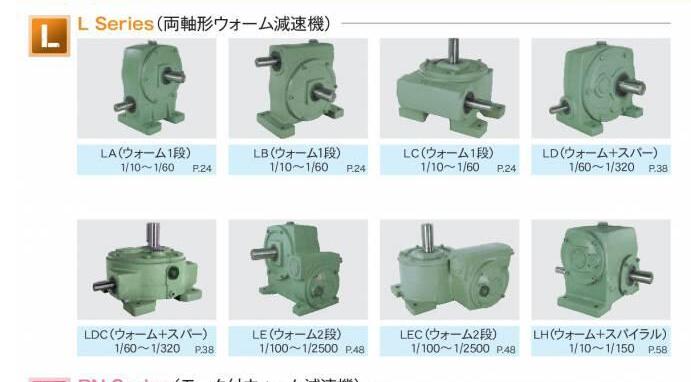 日本AOKI 青木减速机型号LD6-120轴配置：标准型