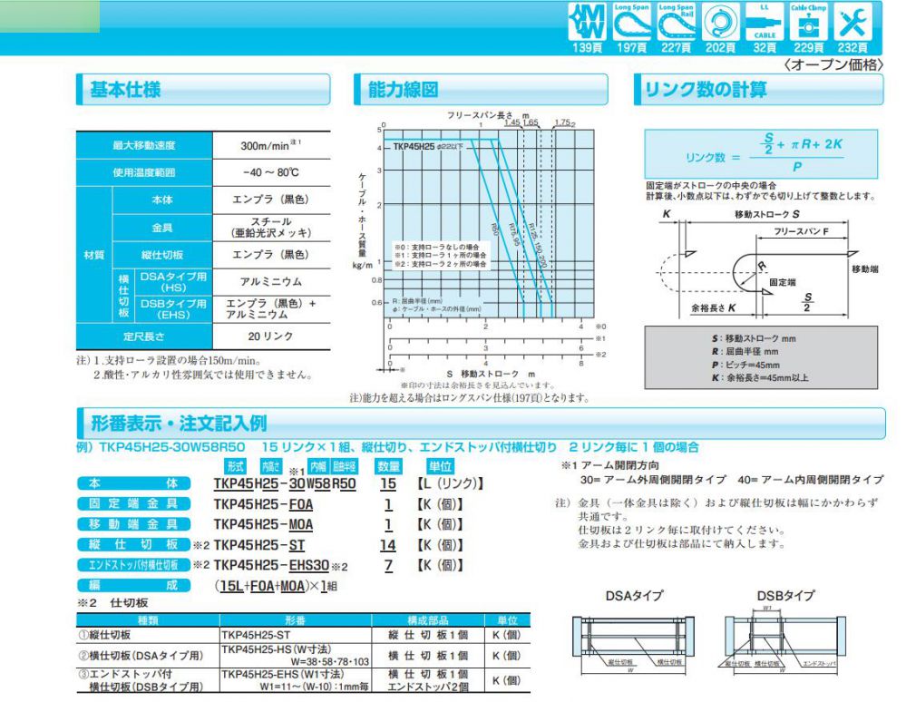 日本椿本拖链也叫电线保护槽型号TKP45H25-40W78R...