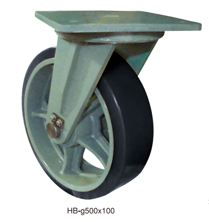 YODOND日本原装进口 自由脚轮板式重型橡胶脚轮型号：HB...