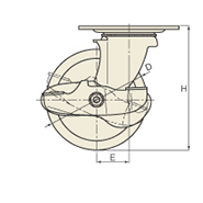 図面 No.105S スタンダードクラスキャスター