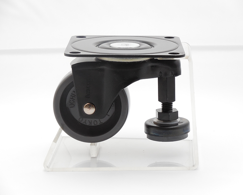 日本uchimura-caster内村脚轮带顶高器型号No....