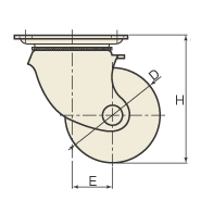 図面 No.104JH-PJH-P ミドルクラスキャスター